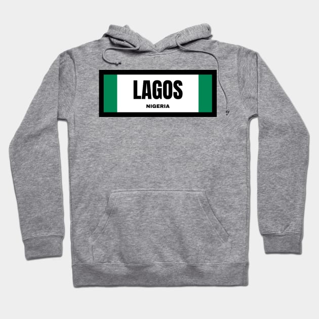 Lagos City in Nigerian Flag Hoodie by aybe7elf